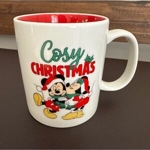 Vintage Disney Fine China “Cozy Christmas” Mickey & Minnie Holiday Mug